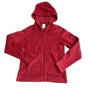 Women’s PATAGONIA Full Zip Furry Hoodie, Spell Out Logo, Size M